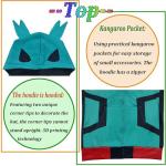 BIUTEY Anime Mha Hoodie and Sweatpants Midoriya Izuku Cosplay Hooded Pullover Sweatsuit Jogger Men's Tracksuits 2 Piece Set (S, Blue-A)