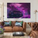 FeoYoed Wall Art Posters Anime Jdm Car S13 Purple Flowers Static Modern Aesthetic Decor Prints for Bedroom Living Room Office with Premium Fade Resistant Canvas 12x18inch(30x45cm)