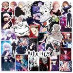50Pcs JJK Stickers Pack Waterproof Vinyl Decals Anime Stickers for Laptop Skateboard Phone Guitar Travel Case Bike, Cartoon Style for Teenagers and Adults