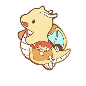Kawaii Postman Dragonites Hard Enamel Pins Cute Cartoon Flying Dragon Lapel Pin Video Game Fan Collection Badge Fashion Jewelry