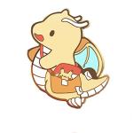 Kawaii Postman Dragonites Hard Enamel Pins Cute Cartoon Flying Dragon Lapel Pin Video Game Fan Collection Badge Fashion Jewelry