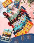 Glitopper 6 Pairs Anime Socks for Men Teenagers Funny Anime Gifts Novelty Cartoon Character Patterned Breathable Casual Crew Socks for Animes Lovers Birthday Holiday Gifts
