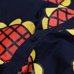 Shopular Anime Sunflower Cartoon t-Shirt New World Dressrosa Cosplay Costumes Casual Tops Tee (L) Navy Blue