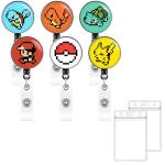 Cute Anime Badge Reel and Name Tag Set