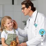 Cute Anime Badge Reel and Name Tag Set