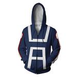 YUANTU Academia Hoodies Cosplay Costume Jacket Hoodies for Adult Unisex (US, Alpha, Large, Regular, Regular, bule)