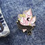 Protection From Assholes Enamel Pin Remark Protecting Girls Pretty Crystal Brooch Witch Moon Amulet Metal Badge Cartoon Anime Backpack pin buckle