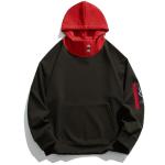 IOPBOT Unisex Anime Hoodie Cosplay Costume Men Black 3D Novelty Hooded Sweatshirt Pullover Jacket Outerwear Coat for Women (L-Black-2)