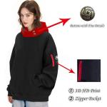 IOPBOT Unisex Anime Hoodie Cosplay Costume Men Black 3D Novelty Hooded Sweatshirt Pullover Jacket Outerwear Coat for Women (L-Black-2)