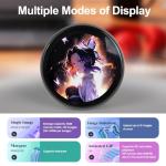 Electronic Badge Anime Pins for Backpacks - Personalized Mothers Day Gift Digital Pins with HD Touchscreen Photo Video Pixel Display Decor- Perfect for Unique Personal Show