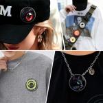 Electronic Badge Anime Pins for Backpacks - Personalized Mothers Day Gift Digital Pins with HD Touchscreen Photo Video Pixel Display Decor- Perfect for Unique Personal Show