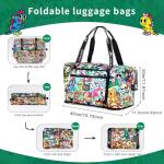 Tokidoki Unicorno Weekender Bags for Women travel Expandable Carry on Bag with Trolley Sleeve Foldable Duffle for Work (Green)