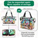 Tokidoki Unicorno Weekender Bags for Women travel Expandable Carry on Bag with Trolley Sleeve Foldable Duffle for Work (Green)