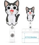 Cute Anime Cat Badge Reel Holder for ID Cards