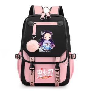 RETEN Anime Backpack for Girls, School Backpack with USB Port, Casual Daypack for Anime Lovers, Travel & Daily Use