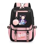 RETEN Anime Backpack for Girls, School Backpack with USB Port, Casual Daypack for Anime Lovers, Travel & Daily Use