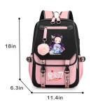 RETEN Anime Backpack for Girls, School Backpack with USB Port, Casual Daypack for Anime Lovers, Travel & Daily Use