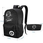 Luminous Anime Skateboard Backpack with USB Port