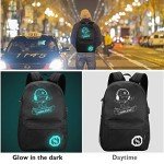 Luminous Anime Skateboard Backpack with USB Port