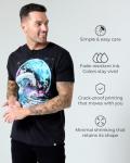INTO THE AM Brain Invader Men's Tee - Nature Themed Graphic T-Shirts (Black, Large)