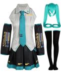 ZEROGOO Anime Cosplay Costume Outfit Top Skirt Full Set Women Halloween Costume (Gray-black, XX-Large)