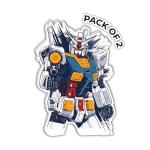 IMPERIAL VIBES - Gundam Love Sticker - Vinyl Decal Car – Indoor and Outdoor Use – Waterproof for Waterbottle Stickers, Laptop, iPad, Wall décor - Gundam Stickers for Car Bumper 2 Pack 5 inches Imp-109