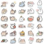 60 PCS Cute Cat Mouse Stickers - Kawaii Anime Cartoon Stickers, Indoor Decor Gifts Vinyl Waterproof Party Favor Supplies Gifts (Cute)