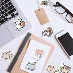 60 PCS Cute Cat Mouse Stickers - Kawaii Anime Cartoon Stickers, Indoor Decor Gifts Vinyl Waterproof Party Favor Supplies Gifts (Cute)