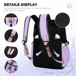 Roffatide Anime Print Business Casual Laptop Backpack Lunch Bag Shoulders Travel Hiking Daypacks Rucksack 17 Inch C