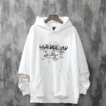 SHINsuke Men Women Y2K Hoodie Japanese Harajuku Hooded Sweatshirt Sakura Temple Korean Long Sleeve Thicken Fleece Loose Tops Pullover (White,3XL,3X-Large)