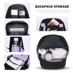 Roffatide Anime Print Business Casual Laptop Backpack Lunch Bag Shoulders Travel Hiking Daypacks Rucksack 17 Inch C