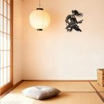 JEWLOVE Japanese Wall Art, Radiant Samurai Guardian Metal Relief - Inspiring Female Warrior Katana Design, Uplifting Anime Decor for Study & Hallway-Radiant Samurai Guardian