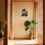 JEWLOVE Japanese Wall Art, Mystic Samurai Sentinel Metal Statue - Enigmatic Female Warrior with Katana, Anime Wall Decor for Zen Spaces & Collection-Mystic Samurai Sentinel