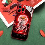 HEMINJYJEF Gear 5 Nika Joy Boy Japanese Anime Anti-Drop Color Soft Silicone Protective Shell Manga Pattern Tempered Glass Cover Multicolor Phone Case (Red, for iPhone 12)