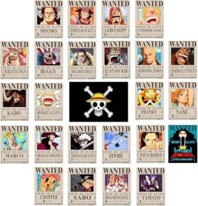 25PCS One Piece Wanted Posters - Straw Hat Crew