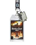 Attack On Titan Reversible ID Lanyard Breakaway Badge Holder with 2" Survey Corps Rubber Charm