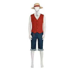 VintageCos Men's Anime Classic Suit with Straw Hat for Halloween (XXL)