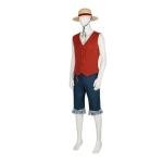 VintageCos Men's Anime Classic Suit with Straw Hat for Halloween (XXL)