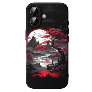 FEWGEY for 17 Case Anime Compatible with Magsafe, Silicone Black Cute Japanese Anime Design Magnetic Shock Proof Heavy-Duty Protection Phone Case for Men Boys Women Girls