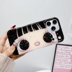 ZQHQDVL Compatible with iPhone 17 Pro Case, Cute Kawaii Anime Big Eyes Design with Glitter Stars, Sparkle Bling Soft TPU Shockproof Protective Cover for Women Girls