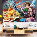 Timimo Japanese Anime Tapestry Wall Art 78.7x59