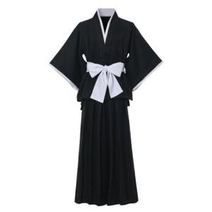 GRACEART Traditional Samurai Hakama Uniform Kurosaki Cosplay Costume Outfit Black Cloak Kimono