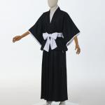 GRACEART Traditional Samurai Hakama Uniform Kurosaki Cosplay Costume Outfit Black Cloak Kimono