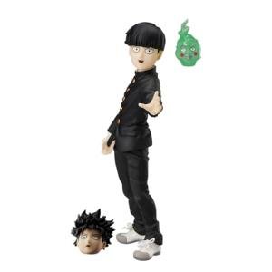 YLQANONG Mob Kageyama Shigeo Figures Interchangeable Heads Mob Anime Figure Statues PVC Anime Action Figurine 6.3IN