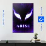 Displate Metal Poster Solo Leveling - Arise - Eyes of The Abyss - Metal Sign Anime Canvas Print - Collectible Gift - Premium Wall Decorations Room Decor Gifts Movie Posters - 18.9x26.6 in