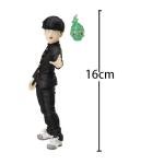 YLQANONG Mob Kageyama Shigeo Figures Interchangeable Heads Mob Anime Figure Statues PVC Anime Action Figurine 6.3IN