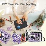 Ita Bag,DIY Pin Display Bag with Insert and Accessories,4 Color Anime Kawaii Ita Crossbody Purse with Adjustable Straps,Lace Cute Itabag with Clear Pocket, Y2K Shoulder Bags for Women(Black)