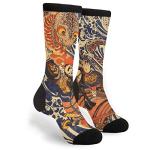Japanese Warrior Fighting Giant Salamander Unisex Adult Fun Cool 3D Print Colorful Athletic Sport Novelty Crew Tube Socks