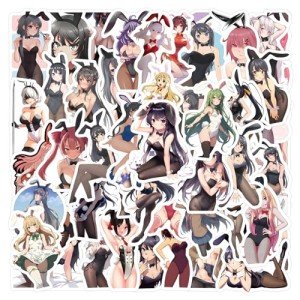 60PCS Bunny Girl Anime Stickers for Adults
