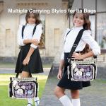 Ita Bag,DIY Pin Display Bag with Insert and Accessories,4 Color Anime Kawaii Ita Crossbody Purse with Adjustable Straps,Lace Cute Itabag with Clear Pocket, Y2K Shoulder Bags for Women(Black)